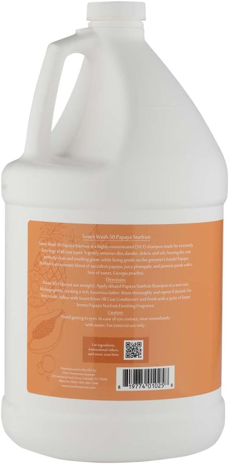 Smartwash50 Ultra Concentrated Dog Shampoo, Makes up to 50 Bottles, Groom like a Professional, Delightfully Fragranced, Suitable for All Coats, Made in the USA (Papaya - Starfruit)