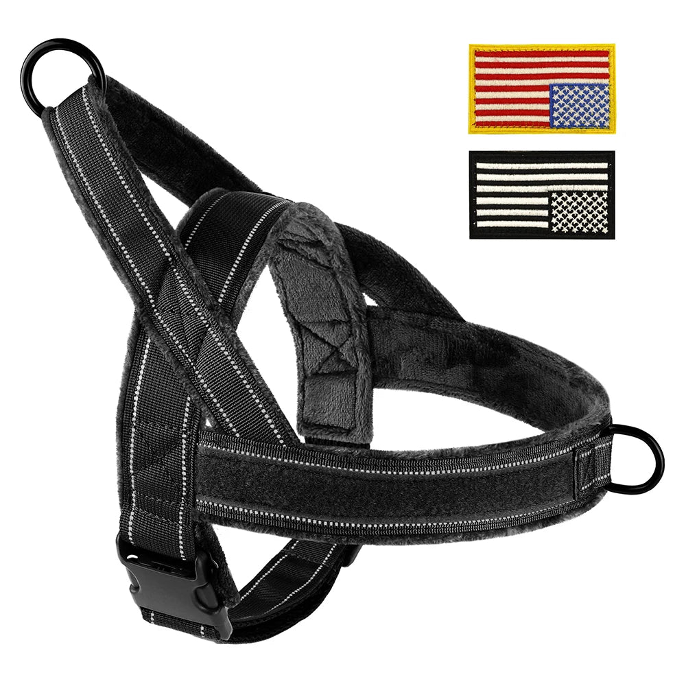 No Pull Dog Harness Military Tactical Dog Harnesses Vest Reflective Pet Training Harnesses Durable for Small Medium Large Dogs