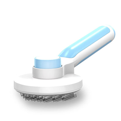 Self Cleaning Slicker Brush,Long & Short Hair Pets Gently Removes Loose Undercoat, Mats and Tangled Hair Dog & Cat Grooming Brush, Skin Friendly(Blue)