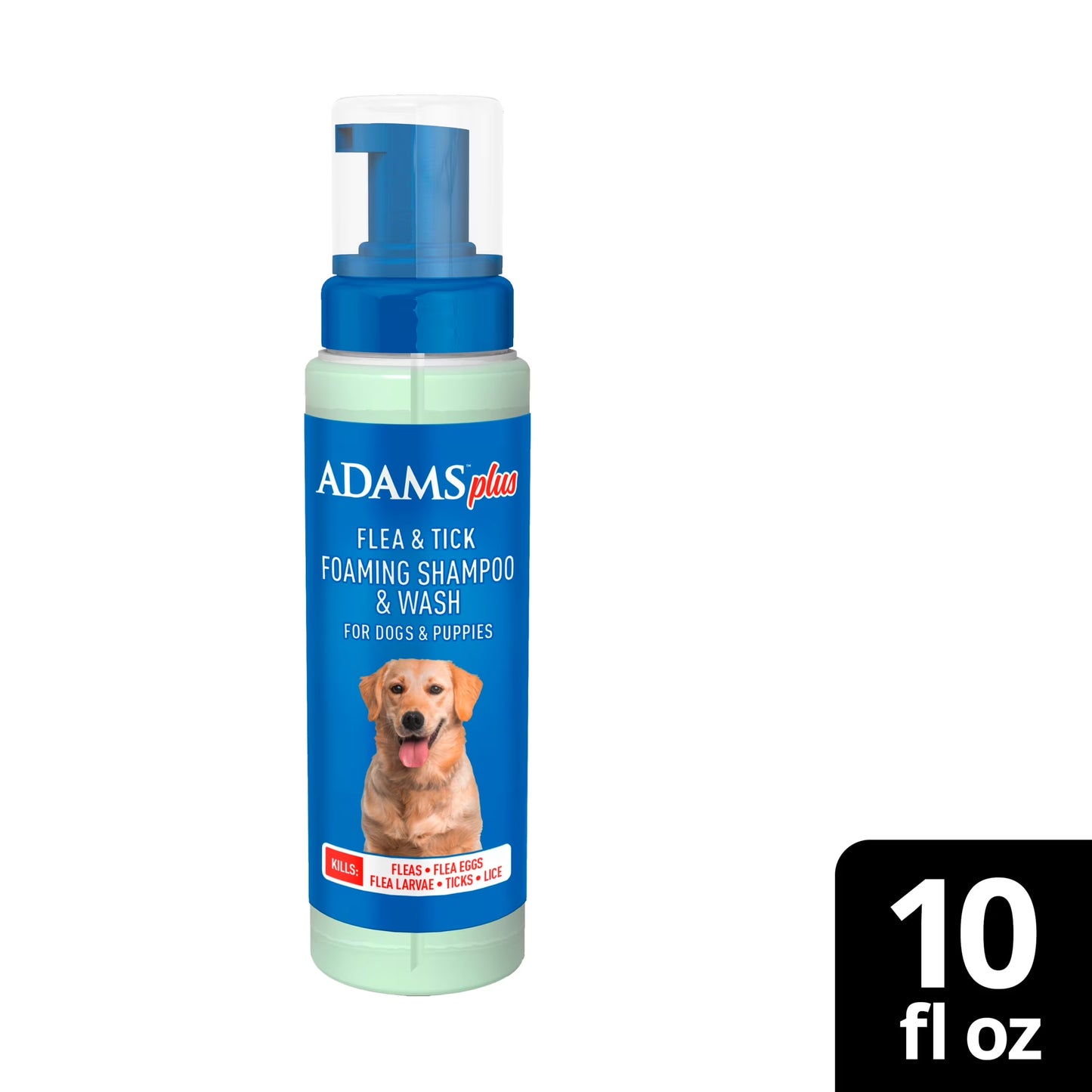 (2 Pack)  plus Flea & Tick Foaming Shampoo & Wash for Dogs & Puppies, Flea Shampoo to Treat Flea Infestations, Kills Ticks, Fleas, Flea Eggs & Lice, Cleans and Conditions Coat, 10 Fl Oz