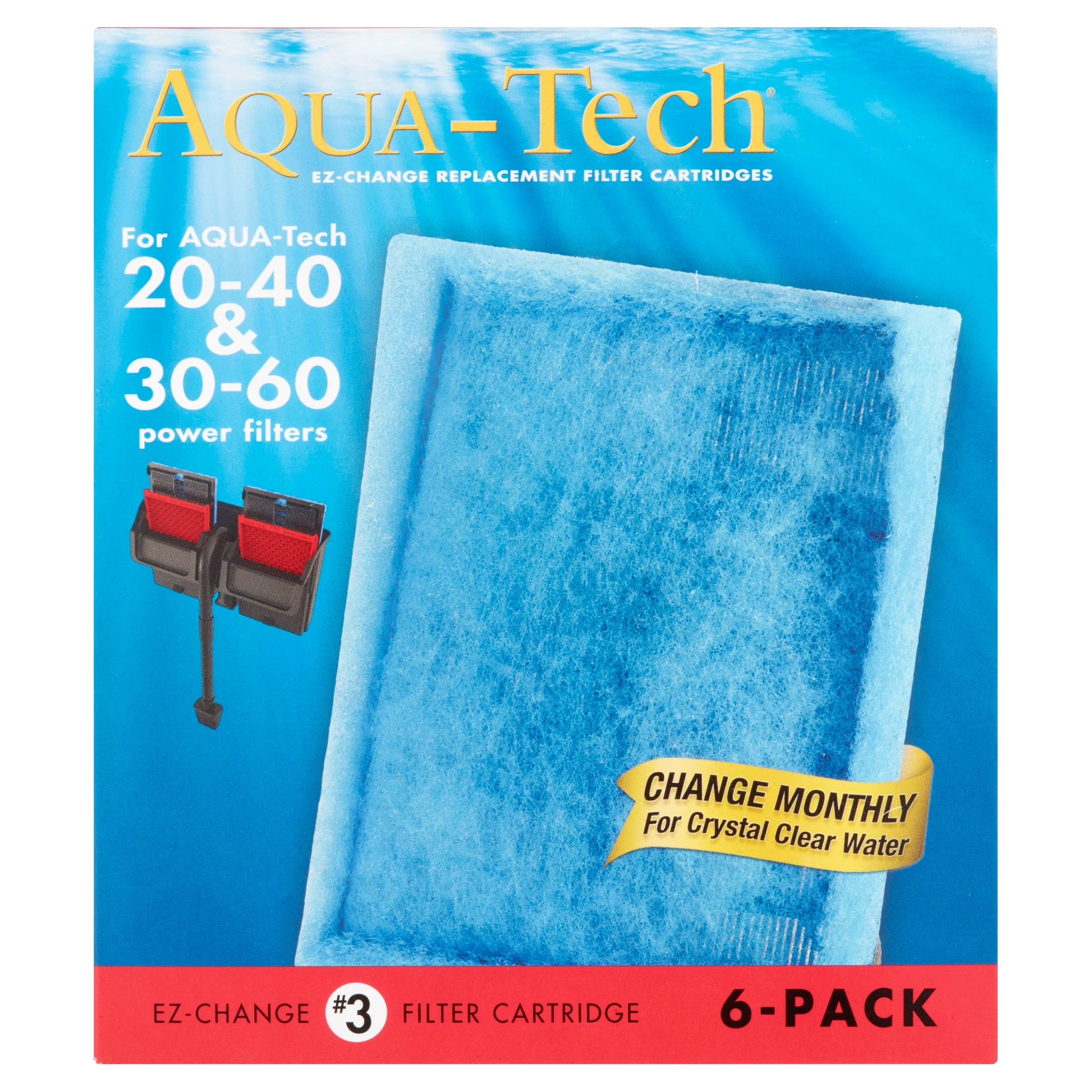 Ez-Change Replacement #3 Aquarium Filter Cartridge, 6 Pack