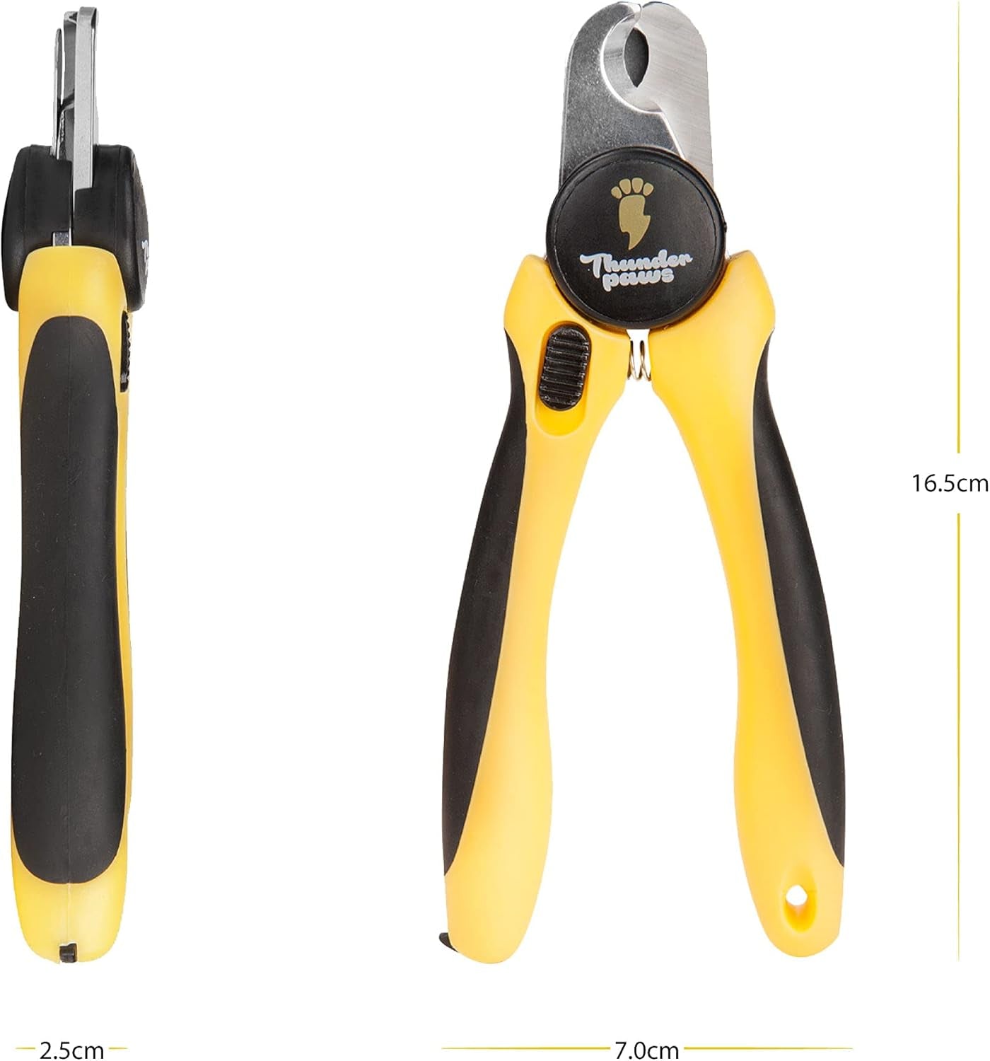Professional-Grade Nail Clippers for Dogs Nail Trimmer with Safety Guard and Nail File - Nail Clippers for Large Dogs - Dog Nail Clipper Toenail Clippers (Yellow, Medium-Large)