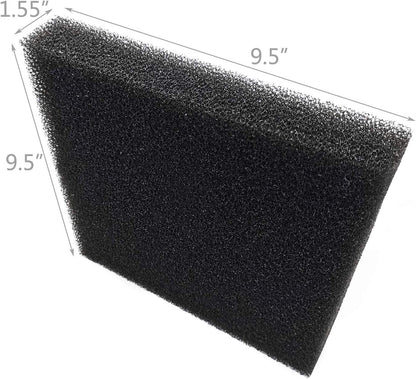 Aquarium Filter Media Sponge Pad Foam (9.5X9.5X1.56 Inch)