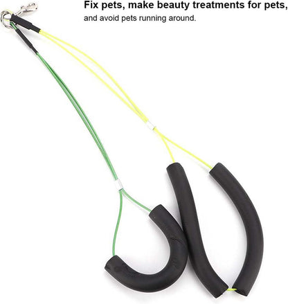 Adjustable Pet Grooming Leash No-Sit Haunch Holder Restraint Wash Choker Dogs Cats Grooming Table Arm(Yellow+Green)