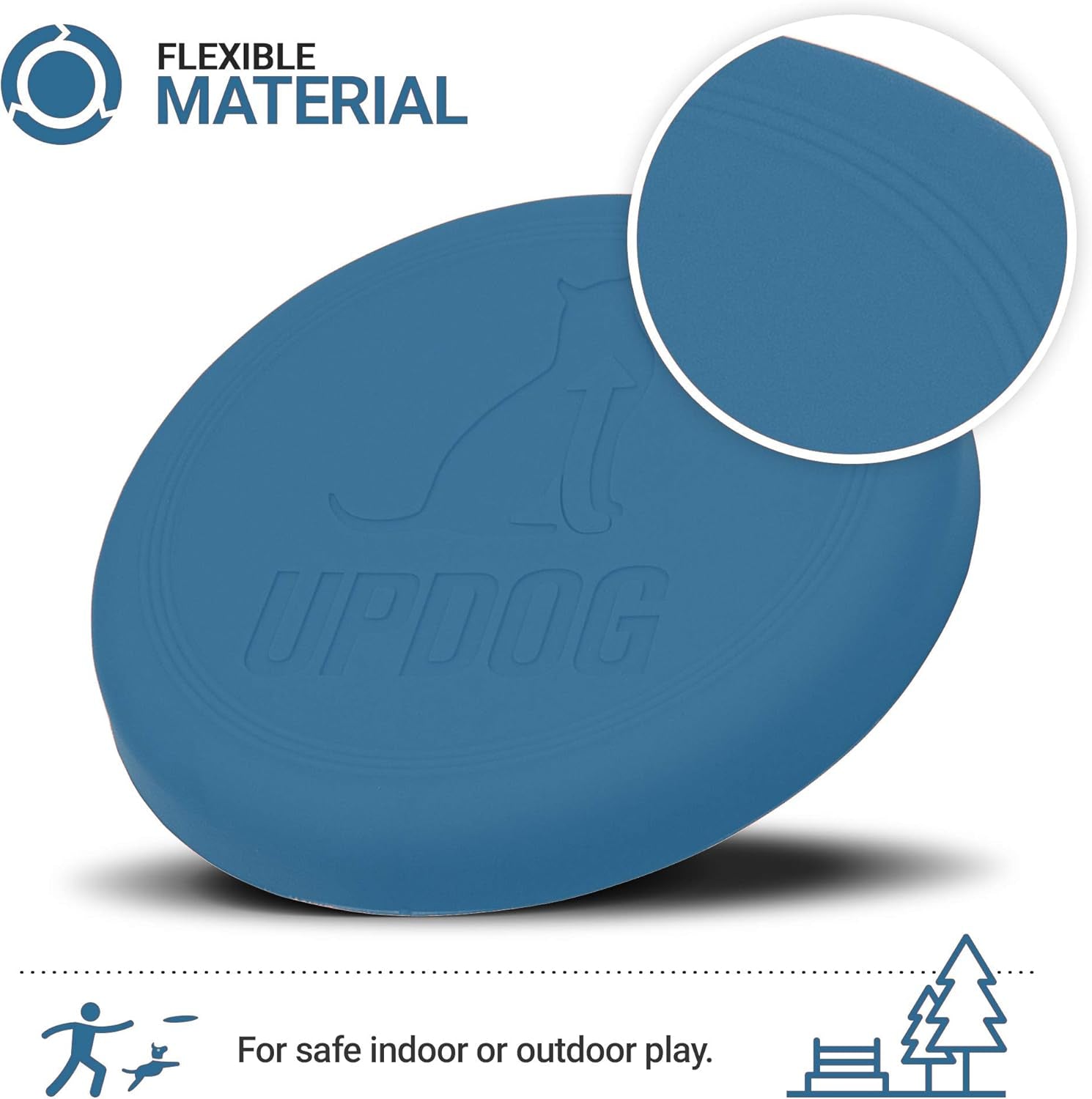 Dog Frisbee | Made in USA |  Small 6-Inch Flying Disc for Dogs (Blue)
